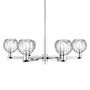 Innovations Lighting Athens Water Glass 6 Light 36" Wide Chandelier Polished Chrome / Clear Water Glass