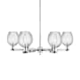 Innovations Lighting Salina 6 Light 36" Wide Chandelier Polished Chrome / Clear Spiral Fluted