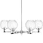 Innovations Lighting Preston 6 Light 24" Wide Candle Style Chandelier Polished Chrome / Clear