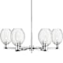 Innovations Lighting Preston 6 Light 24" Wide Candle Style Chandelier Polished Chrome / Clear