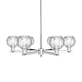Innovations Lighting Athens Water Glass 6 Light 36" Wide Chandelier Polished Nickel / Clear Water Glass