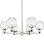 Innovations Lighting Preston 6 Light 24" Wide Candle Style Chandelier Polished Nickel / Clear