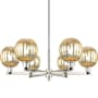 Innovations Lighting Preston 6 Light 24" Wide Candle Style Chandelier Polished Nickel / Mercury
