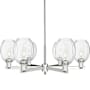 Innovations Lighting Preston 6 Light 24" Wide Candle Style Chandelier Polished Nickel / Clear