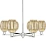 Innovations Lighting Preston 6 Light 24" Wide Candle Style Chandelier Polished Nickel / Mercury