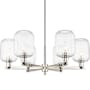 Innovations Lighting Preston 6 Light 24" Wide Candle Style Chandelier Polished Nickel / Clear