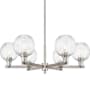 Innovations Lighting Preston 6 Light 24" Wide Candle Style Chandelier Satin Nickel / Clear
