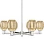 Innovations Lighting Preston 6 Light 24" Wide Candle Style Chandelier Satin Nickel / Mercury