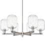 Innovations Lighting Preston 6 Light 24" Wide Candle Style Chandelier Satin Nickel / Clear