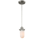 Innovations Lighting Centri 5" Wide Mini Pendant - Cord Suspension - ST18 Bulb Compatible Brushed Satin Nickel / Matte White