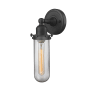 Innovations Lighting Centri Single Light 13" Tall Bathroom Sconce Matte Black / Clear