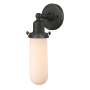 Innovations Lighting Centri Single Light 13" Tall Bathroom Sconce Oil Rubbed Bronze / Matte White Cased