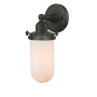 Innovations Lighting Centri Single Light 13" Tall Bathroom Sconce Oil Rubbed Bronze / Matte White Cased