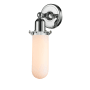Innovations Lighting Centri Single Light 13" Tall Bathroom Sconce Polished Chrome / Matte White Cased