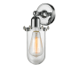 Innovations Lighting Centri Single Light 13" Tall Bathroom Sconce Polished Chrome / Clear