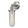 Innovations Lighting Centri Single Light 13" Tall Bathroom Sconce Brushed Satin Nickel / Clear