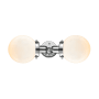Innovations Lighting Globe 2 Light 14" Wide Bathroom Vanity Light Polished Chrome / Matte White