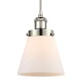 Innovations Lighting Cone 6" Wide Mini Pendant with Shade Polished Nickel / Matte White