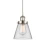 Innovations Lighting Cone 6" Wide Mini Pendant with Shade Polished Nickel / Clear