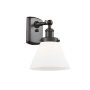Innovations Lighting Large Cone 8" Wide Bathroom Sconce Oil Rubbed Bronze / Matte White