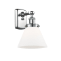 Innovations Lighting Large Cone 8" Wide Bathroom Sconce Polished Chrome / Matte White