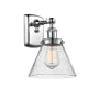 Innovations Lighting Large Cone 8" Wide Bathroom Sconce Polished Chrome / Seedy