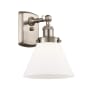 Innovations Lighting Large Cone 8" Wide Bathroom Sconce Brushed Satin Nickel / Matte White