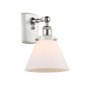 Innovations Lighting Cone 13" Tall Wall Sconce White and Polished Chrome / Matte White