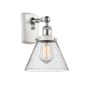 Innovations Lighting Cone 13" Tall Wall Sconce White and Polished Chrome / Seedy