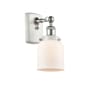 Innovations Lighting Bell 12" Tall Wall Sconce White and Polished Chrome / Matte White
