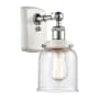Innovations Lighting Bell 12" Tall Wall Sconce White and Polished Chrome / Seedy