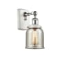Innovations Lighting Bell 12" Tall Wall Sconce White and Polished Chrome / Silver Plated Mercury