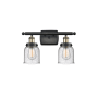 Innovations Lighting Bell 2 Light 16" Wide Vanity Light Black Antique Brass / Seedy