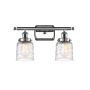 Innovations Lighting Bell 2 Light 16" Wide Vanity Light Polished Chrome / Deco Swirl