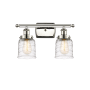 Innovations Lighting Bell 2 Light 16" Wide Vanity Light Polished Nickel / Deco Swirl