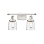 Innovations Lighting Bell 2 Light 16" Wide Vanity Light White and Polished Chrome / Seedy