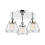Innovations Lighting Fulton 3 Light 19" Wide Flush Mount Ceiling Fixture Polished Chrome / Clear