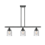 Innovations Lighting Small Bell 3 Light 36" Multi Light Large Pendant Matte Black / Seedy