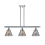 Innovations Lighting Large Cone 3 Light 36" Multi Light Large Pendant Polished Chrome / Plated Smoke