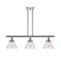 Innovations Lighting Large Cone 3 Light 36" Multi Light Large Pendant Polished Chrome / Seedy