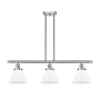 Innovations Lighting Large Cone 3 Light 36" Multi Light Large Pendant Brushed Satin Nickel / Matte White