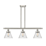 Innovations Lighting Large Cone 3 Light 36" Multi Light Large Pendant Brushed Satin Nickel / Seedy