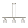 Innovations Lighting Small Bell 3 Light 36" Multi Light Large Pendant Brushed Satin Nickel / Seedy