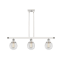 Innovations Lighting Beacon 3 Light 36" Wide Linear Pendant White and Polished Chrome / Clear