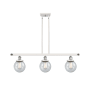 Innovations Lighting Beacon 3 Light 36" Wide Linear Pendant White and Polished Chrome / Seedy