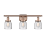 Innovations Lighting Bell 3 Light 26" Wide Vanity Light Antique Copper / Seedy