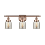 Innovations Lighting Bell 3 Light 26" Wide Vanity Light Antique Copper / Silver Plated Mercury