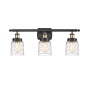 Innovations Lighting Bell 3 Light 26" Wide Vanity Light Black Antique Brass / Deco Swirl