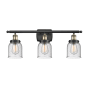 Innovations Lighting Bell 3 Light 26" Wide Vanity Light Black Antique Brass / Seedy