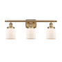 Innovations Lighting Bell 3 Light 26" Wide Vanity Light Brushed Brass / Matte White